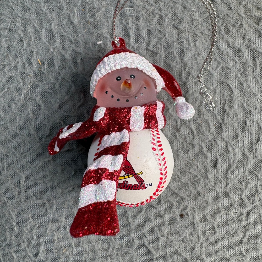 St Louis Cardinals MLB Baseball Snowman Christmas Ornament 2006 Holiday Decor